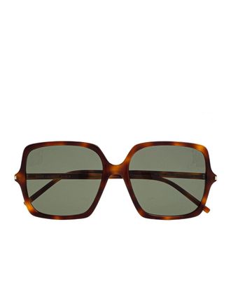 Saint Laurent Womens Sl591 Logo Sunglasses Brown Accessories >