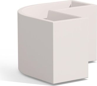 Monacis Monacis - Jardinera angular de resina 80x35 cm mod. Flowerpot Angular Blanco