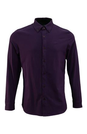 Lords of Harlech Sawyer Knit Button-Up Shirt in Plum at Nordstrom, Size Xx-Large