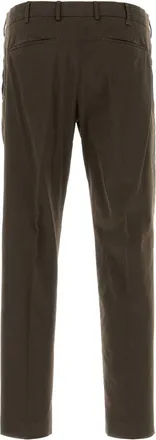 Pantaloni Torino Mens Trousers Brown Cotton Elastane