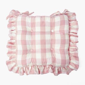 Mrs. Alice Pink Gingham Ruffle Seat Pad Cushion at Nordstrom