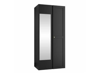 Mirjan24 Mobilier1 - Armario Hartford 396, Negro, 186x74x44cm, Puertas De Armario: Con Bisagras, N&uacute;mero De Estantes: 0