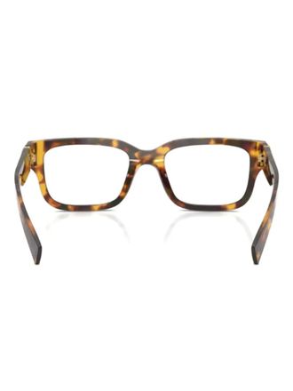 Miu Miu Eyewear logo square-frame glasses - women - Acetate - 53 - Brown