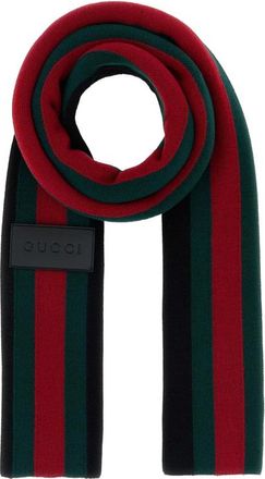 Gucci Web-stripe Logo-patch Scarf