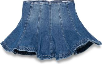 Msgm Blue Denim Skirt