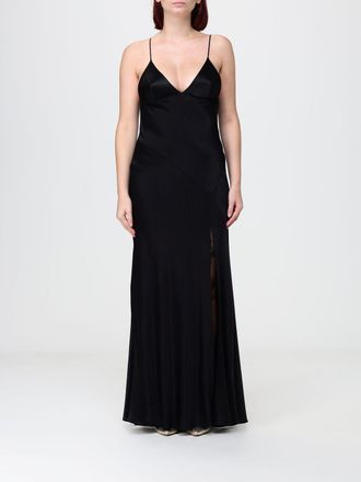 Alberta Ferretti Abito lungo slip dress in viscosa con spacco frontale