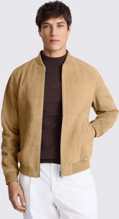 Moss Camel Suede Bomber