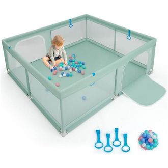 Costway Costway - Recinto da Gioco per Bambini, Box per Bambini con Rete Traspirante, Centro Attivit&agrave; per Bambini con 50 Palline, per Interno ed Esterno, 200