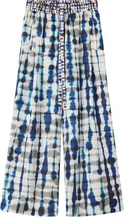 Lee Mathews Pantaloni con fantasia tie dye - Blu