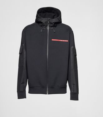 Prada Recycled technical jersey hoodie