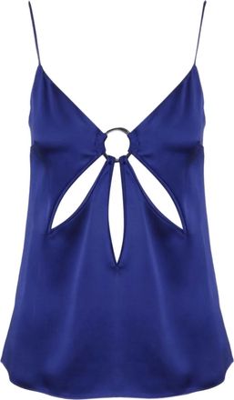 Stella McCartney Top in raso - Blu