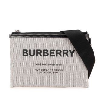 Burberry Crossbodytas Voorzien van Textuurcanvas