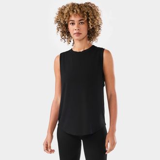 Tavi High Neck Muscle Tank in Ebony Coconut at Nordstrom, Size Xx-Large