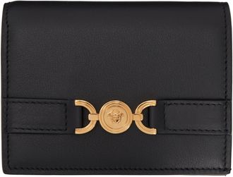 Barocco Jacquard Wallet Black,Print | VERSACE US