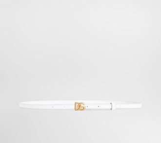 Dolce & Gabbana Calfskin Belt - Woman Belts White Leather 100