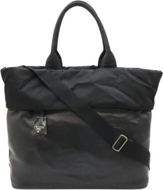 Prada Pre-owned Vintage Nylon Tote Bag - Dames - Vintage Shopper - Zwart - ONE Size - Nylon - Vintage