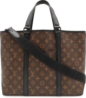 Louis Vuitton Brown Monogram Macassar Monogram Pouch Shoulder Bag Tote Bag (Pre-Owned)
