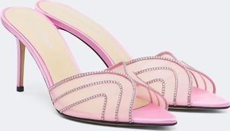 Mach & Mach Rainbow embellished mesh mules