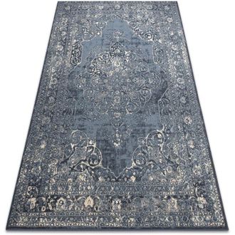 RugsX Rugsx - Alfombra Nain Roset&oacute;n Vintage 7599/50911 Azul Oscuro / Beige Blue 160x230 Cm