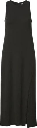 Thom Krom W D 58 Midi Jurk - Dames - Casual kleedjes - Zwart - S - Katoen - Kleedjes