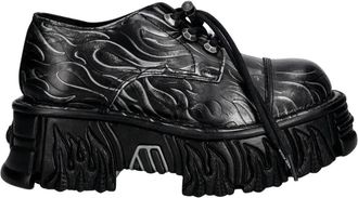 New Rock M-Mili 253Cct-C1 Schoenen - Dames - Veterschoenen - Zwart - 37 EU - Leer - Schoenen