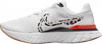 Nike Womens React Infinity Run Flyknit 3 Sneakers In Platinum Tint/orange/black/metallic Summit White