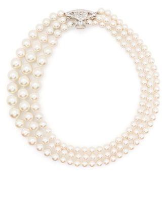 Vivienne Westwood Orb-detail pearl necklace - Neutrals