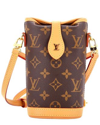 Louis Vuitton Brown Monogram Canvas Fold Me Pouch (Authentic Pre-Loved)