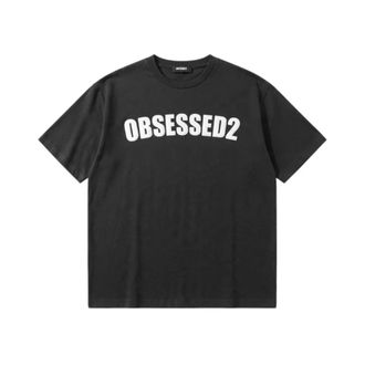 Dsquared2 Camiseta Loose Fit Obsessed 2 - Tops - Mujer - Negro - M