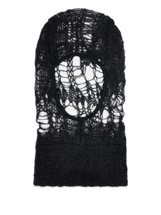 Rick Owens Bivakmuts met doodskop - Zwart