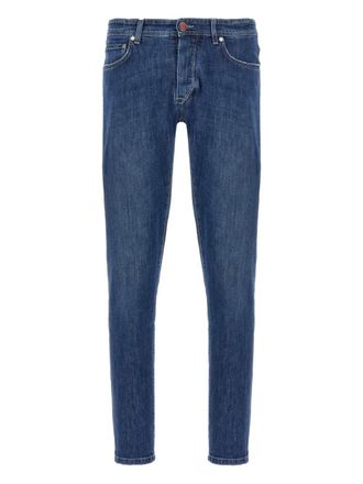 Barba logo-patch jeans - Blue