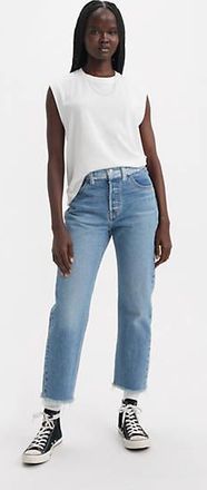 Levi's 501 Original Split Cropped Jeans - Womens - 25X26 - Blue