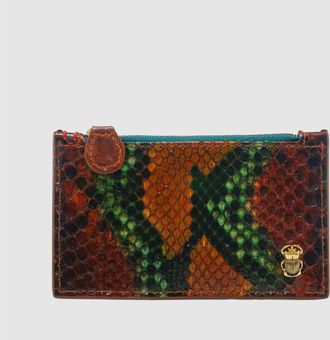 CLARIS VIROT Porte-cartes Helena Python Oasis