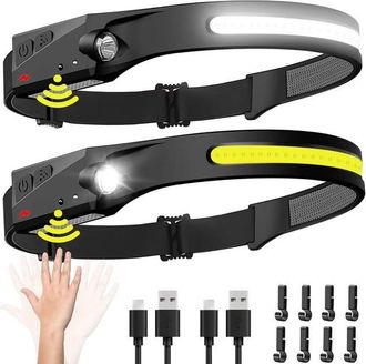 OEM Linterna Frontal Led Recargable Con Diadema - 2 Unidades