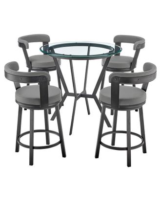 Armen Living Naomi And Bryant 5Pc Counter Height Dining Set
