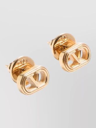 Valentino Garavani ovalette metal stud earrings small size