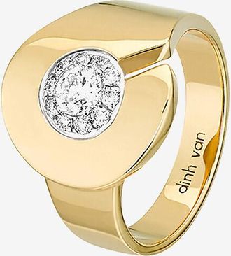 Dinh Van Ring aus Gelbgold und Diamanten Menottes R15