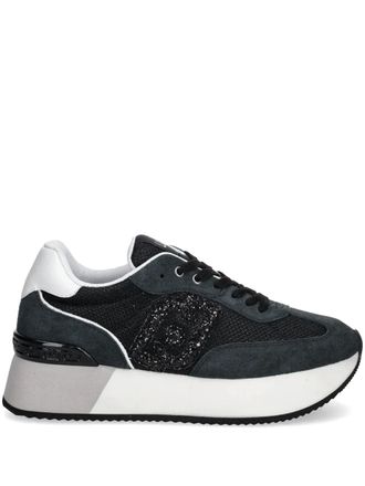 Liu Jo logo-glitter sneakers - women - Suede - 40 - Green