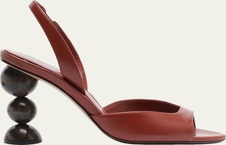 Alexandre Birman 85mm Tropicana Leather Slingback Sandals