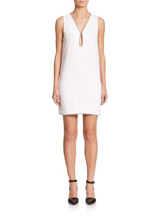 Alexander Wang White Studded Shift Dres Size S