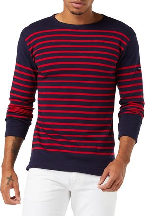 Armor Lux Armor Lux Mens Marinière Amiral Homme T-Shirt, Ship/Ember, S