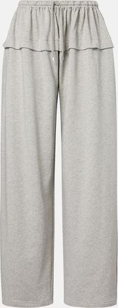 Alaia Alaïa Pantaloni sportivi in misto cotone con volant