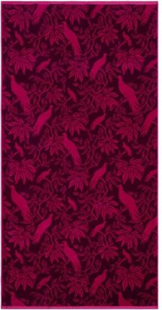 Vilebrequin Cotton Beach Towel Birds Jacquard - Heren - Handdoeken - Paars - ONE Size - Katoen - Home