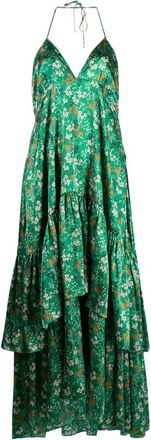 L'autre Chose PAK - Dames - Maxi kleedjes - Groen - 2XS - Kleedjes