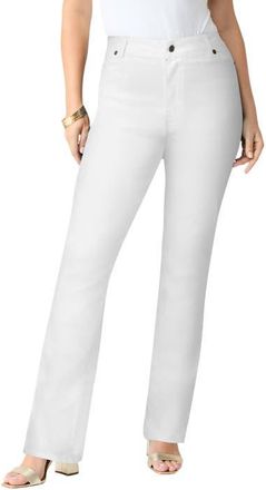 Roaman's Plus Size 24/7 Stretch Bootcut Jean in White Denim at Nordstrom, Size 38