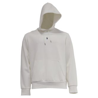 Ralph Lauren Polo Ralph Lauren Logo Embroidered Hoodie in White Cotton