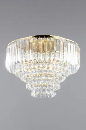 BHS Paladina Flush Ceiling Light in Metallic Gold