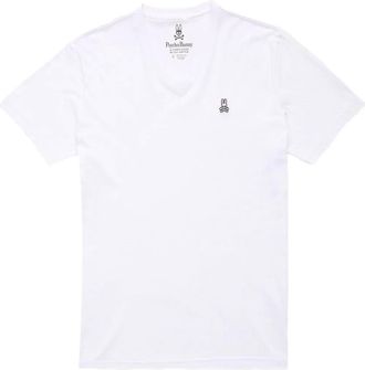 Psycho Bunny T-shirt con scollo a V - Bianco