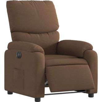 vidaXL Sill&oacute;n Reclinable El&eacute;ctrico De Tela Marr&oacute;n Vidaxl