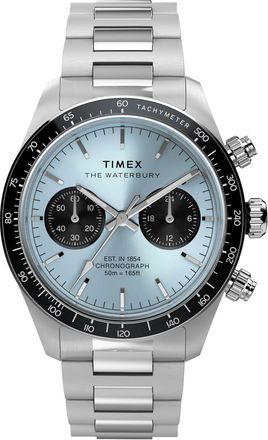 Timex Waterbury Heritage Mens Silver Watch TW2Y70500 Stainless Steel - One Size